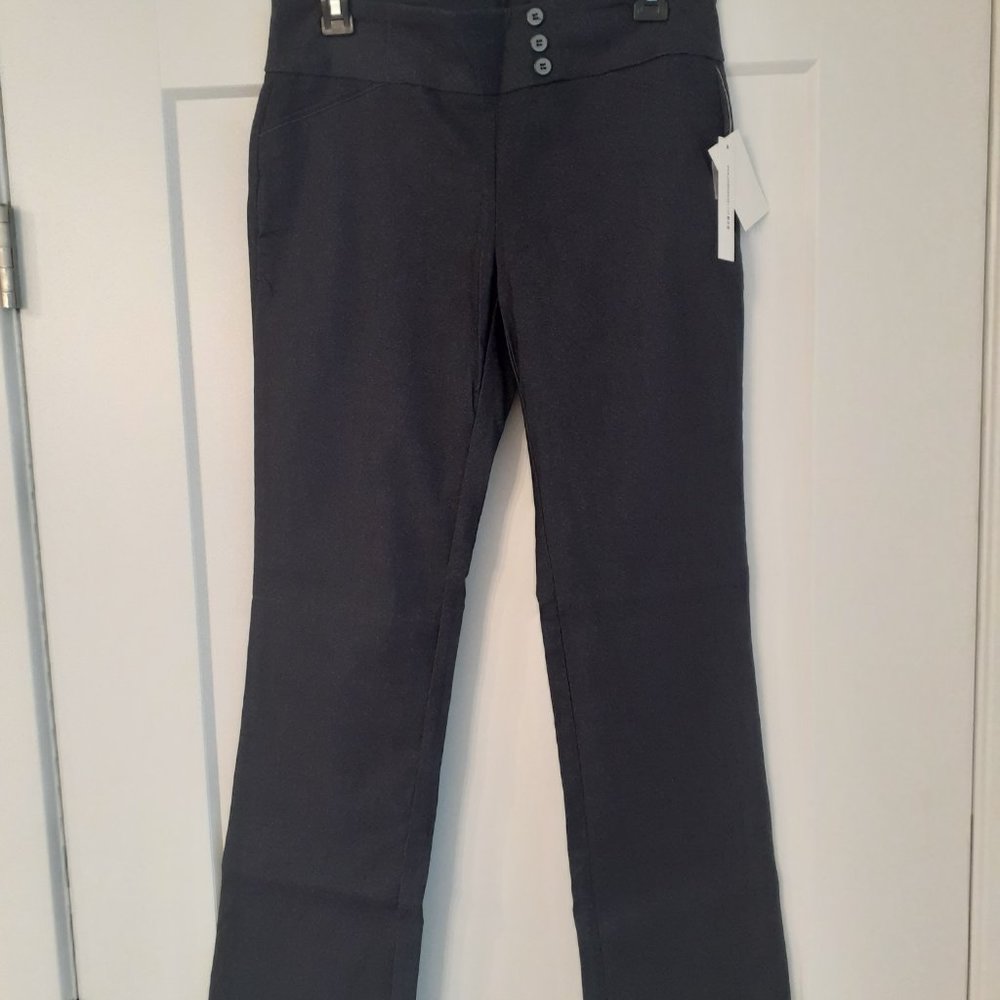 NEW Joe B  Pull-On Pants Womens Large Indigo Blue Stretch Straight Leg